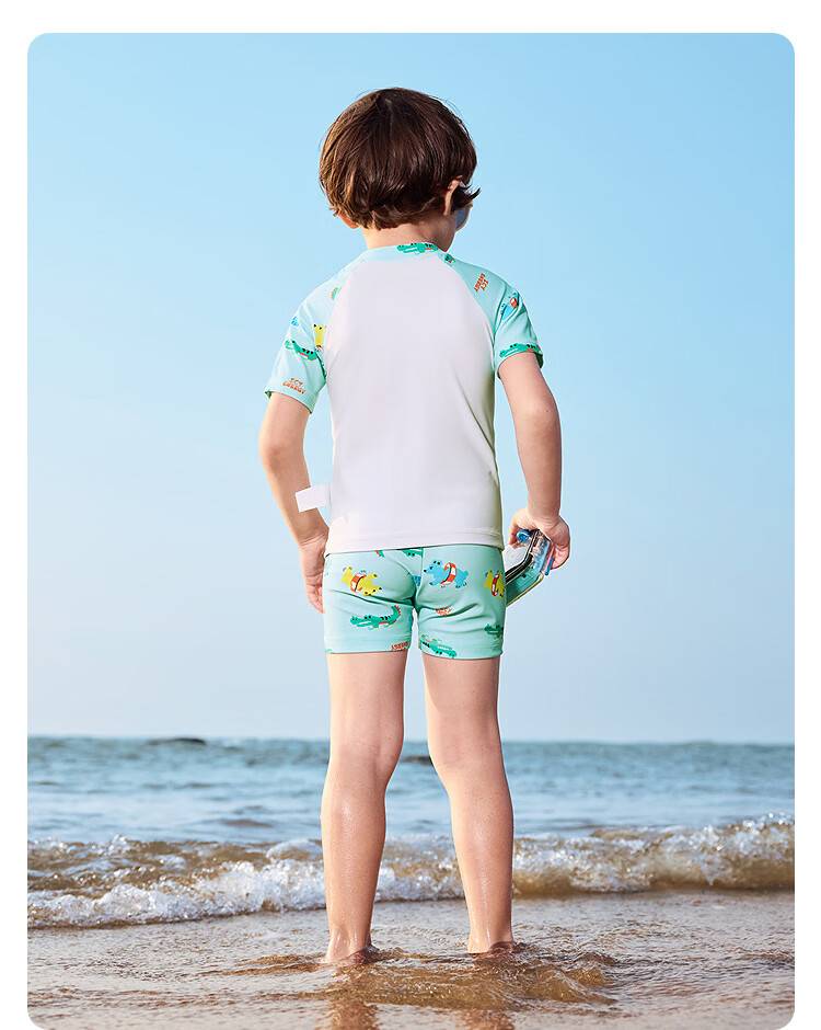 Balabala Kids Swimwear Boys Girls Baby 2026 Summer New Two-Piece Sunscreen Chlorine-Resistant Cartoon Swimsuit Set 55
