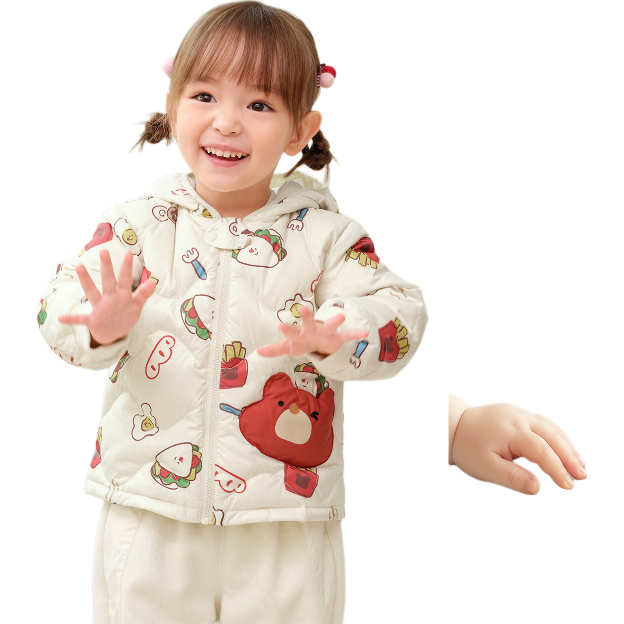 BALABALA Children's down Jacket, Girls And Boys Winter Coat, Lightweight Warm Outerwear for Toddlers, Cute Design for Baby Boys And Girls
