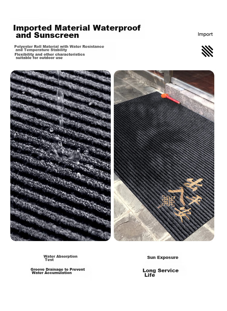 Qiqijia Entrance Door Mat, Non-Slip Doormat at Entryway, PVC Foot Mat, Dirt-Resistant Carpet Doormat, Cuttable Pad 11
