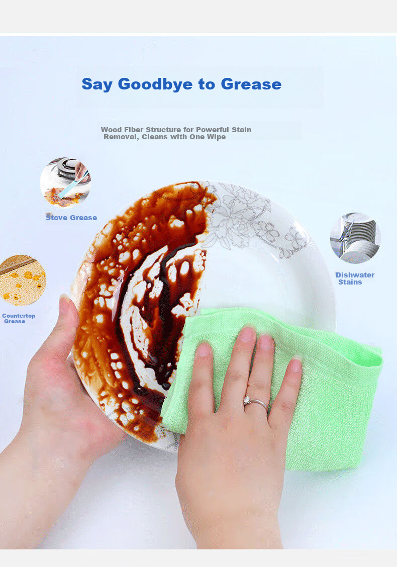 Chen Zhishangpin Household Cleaning Cloth Towel Dishwashing Drying Absorbent Square Towel with Hanging Rope Car Wiping White Fiber Towel 3