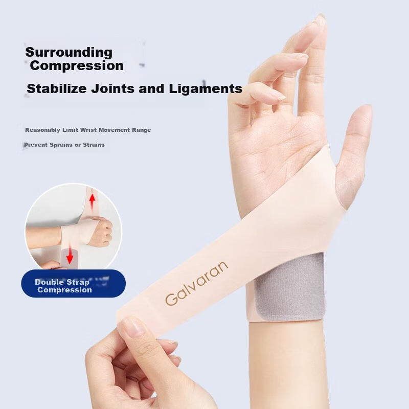 GALVARAN Wrist Support Brace for Strain, Sprain, and Tendonitis - Sports Fitness Protective Sleeve for Badminton and Volleyball, Unisex [Black Pair]