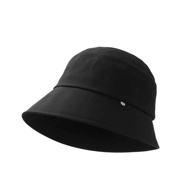 Lagur Classic Style 100% Cotton Fisherman Sun Hat Wide Brim Summer Sunshade Hat Large Head Circumference Classic Black