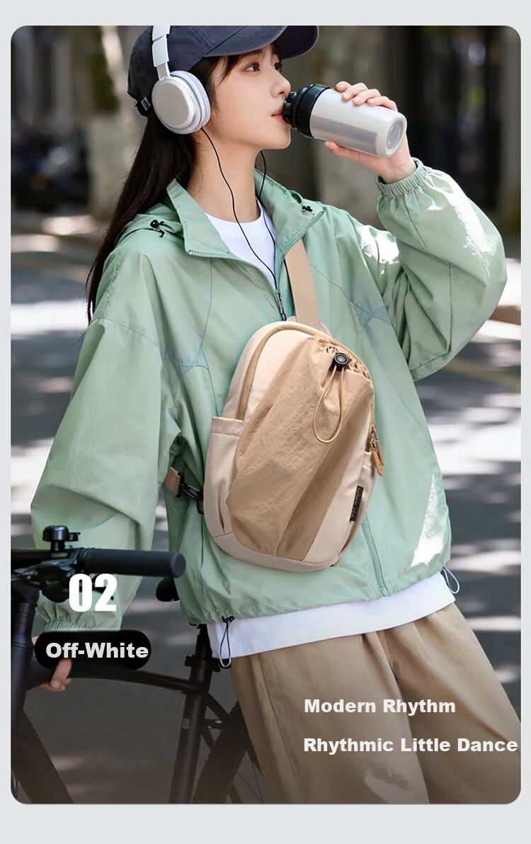 GOLF Men's Chest Bag Crossbody Shoulder Bag Unisex Phone iPad Bag Water Bottle Holder Water-Resistant Sports Cycling Small Backpack 6