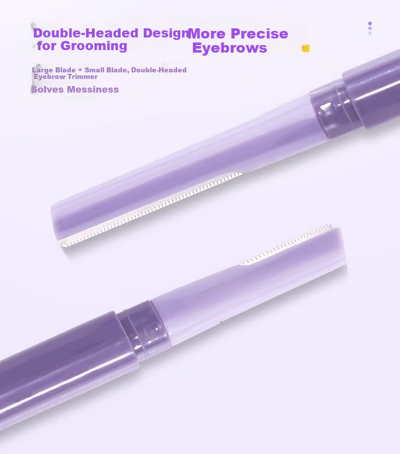 Dongyi Premium Dual-Head Eyebrow Razor Safety Close-Up Anti-Scratch Flat Head Eyebrow Shaver for Women Beginners Tool 2