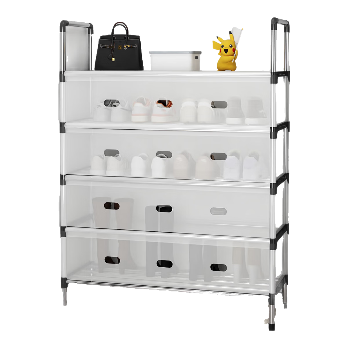 Xiaojiangcai Dustproof Shoe Rack Home Entrance Multi-layer Closed Dormitory Simple Storage Shelf 6 Layers