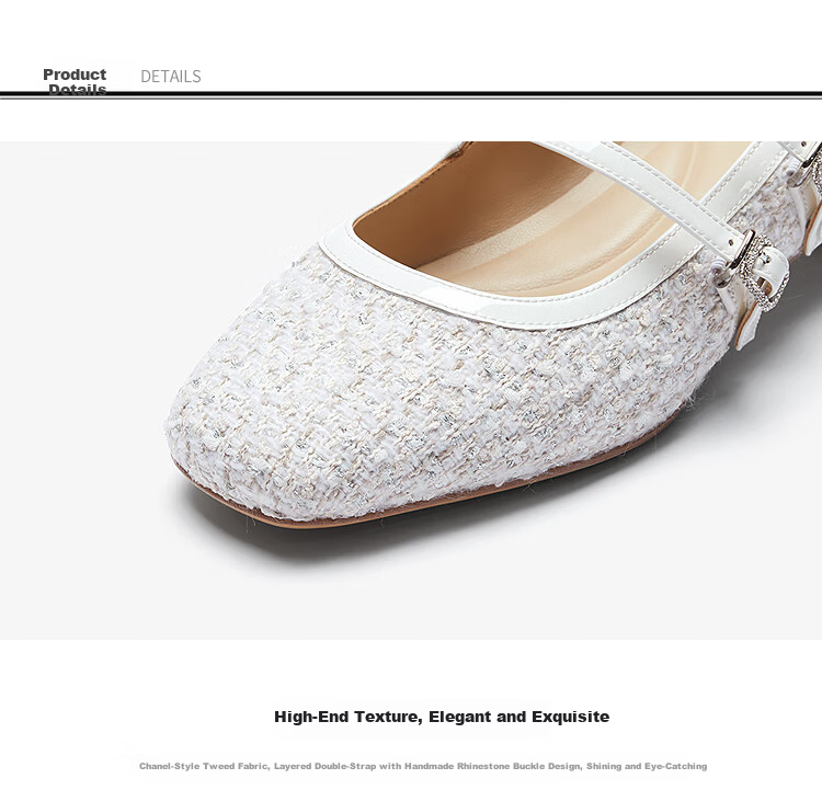 Laird Spring Summer 2026 Women's Oatmeal White Chunky Heel Mary Jane Shoes 6T35404 OWF38 6