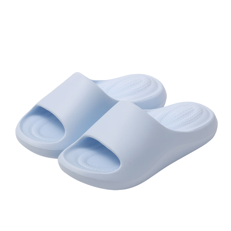 MINISO Xiaoyundun Rebound EVA Slippers Women Summer Indoor Home Bathroom Non-slip Slippers Men Blue Size 37-38