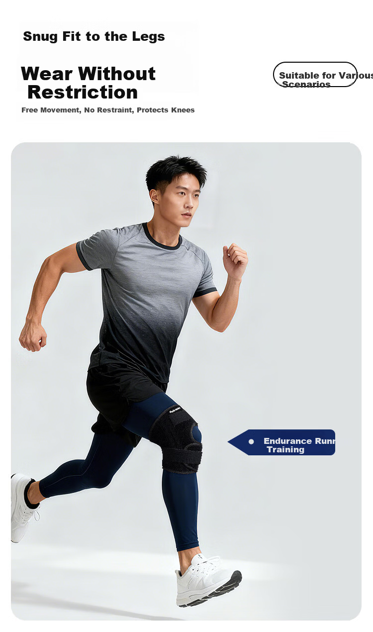 GALVARAN Meniscus Injury Knee Brace Warm Joint Support Sleeve Patella Strap Protective Gear for Fitness Hiking Sports Unisex 11