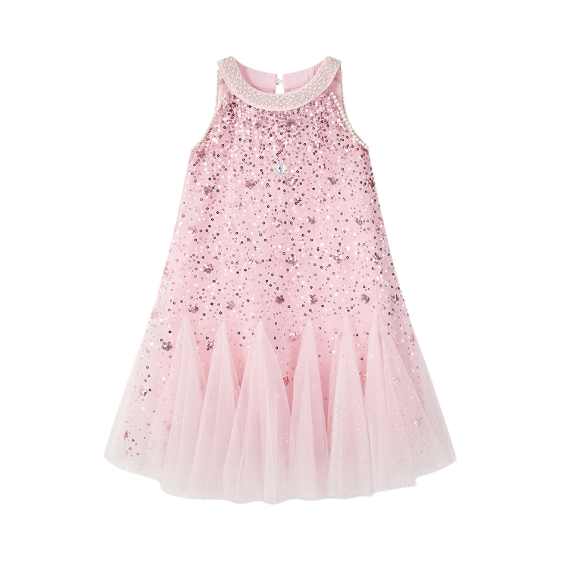 Disney Elsa Princess Dress Girls Summer 2026 New Children's Stylish Performance Costume Princess Style Kids Clothing