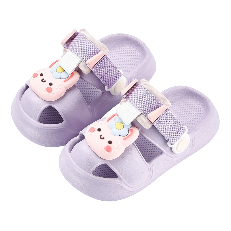 Balabala Kids Slippers Boys Summer Toddler Girls Closed-Toe Home Shoes Outdoor Baby Clog Sandals Children Cool Slippers