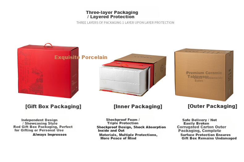 Yichen Jingdezhen Ceramic Bowl and Plate Set with Chopsticks Complete Gift Box Dinnerware Dreamy Floral Shadow 12