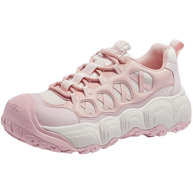 CAMEL Nimeng 2nd Generation Ugly Cute Women's Outdoor Versatile Height-Increasing Casual Shoes L26S202119 Off-White/Pink Size 35