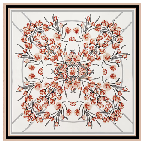 Da Vinci Code Silk Scarf for Women Spring Summer Shawl Neck Scarf Silk Square Scarf Mother's Day Birthday Gift for Mom