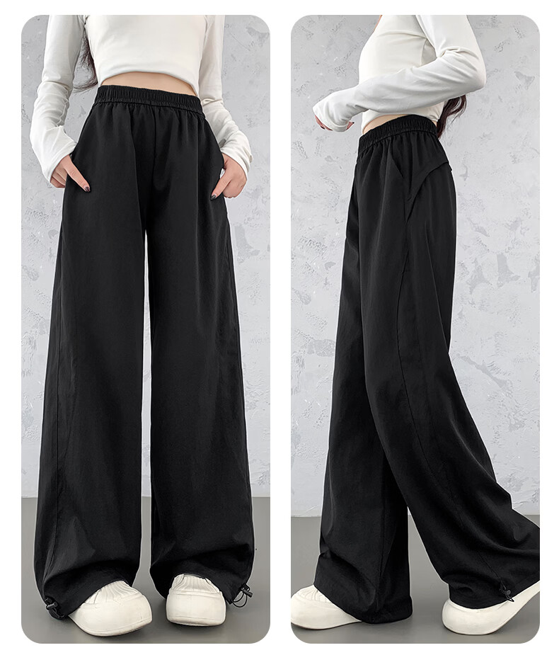 LangSha Quick-Dry Cargo Pants for Women, Spring And Summer Lightweight Style, 2026 Latest Straight-Leg Casual Versatile Wide-Leg Two-Way Tactical Sports Pants 24