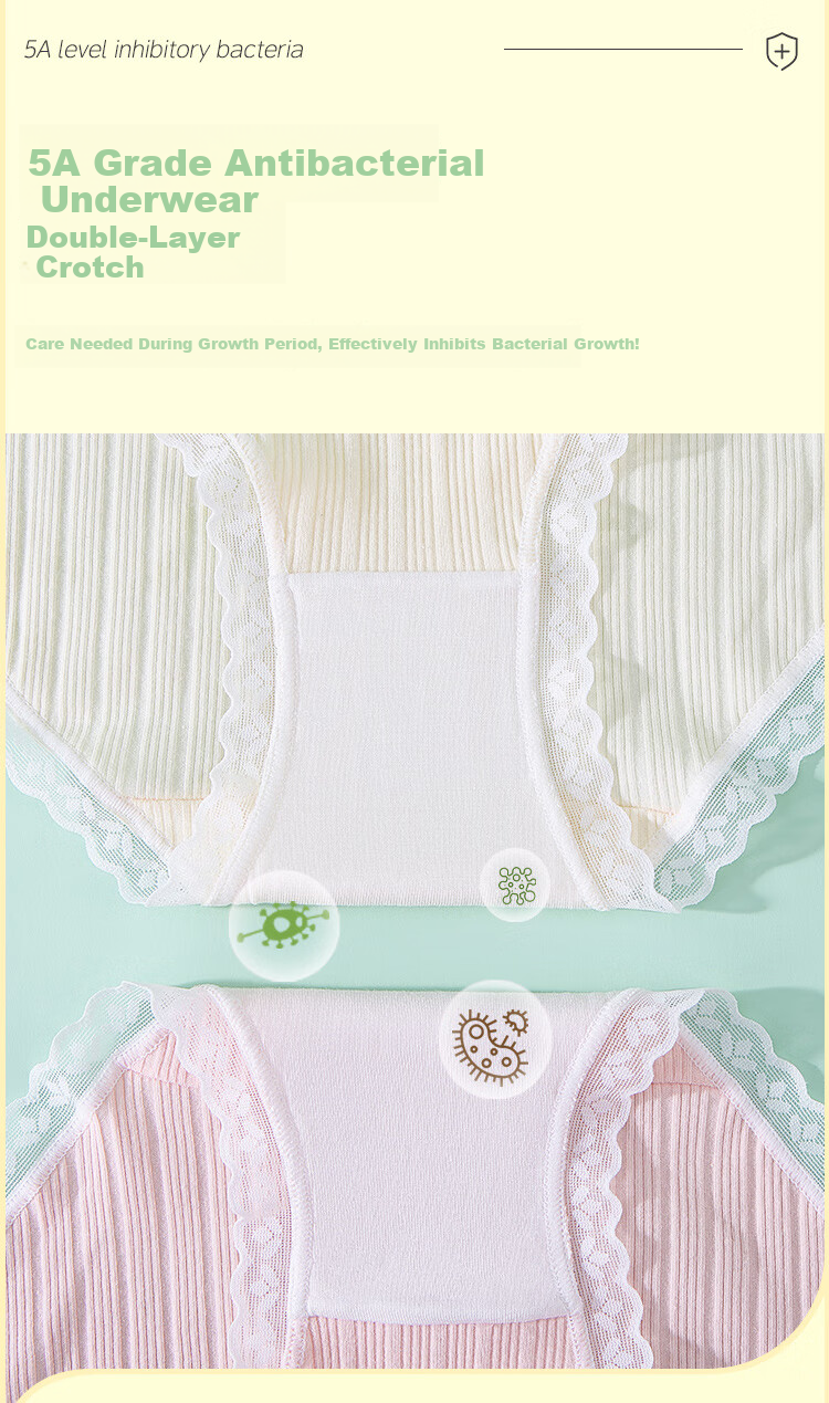 LangSha Kids Girls Summer Comfortable Breathable Mid-Large Child Student Baby Girl Triangle Briefs 3-Pack Size 160 3