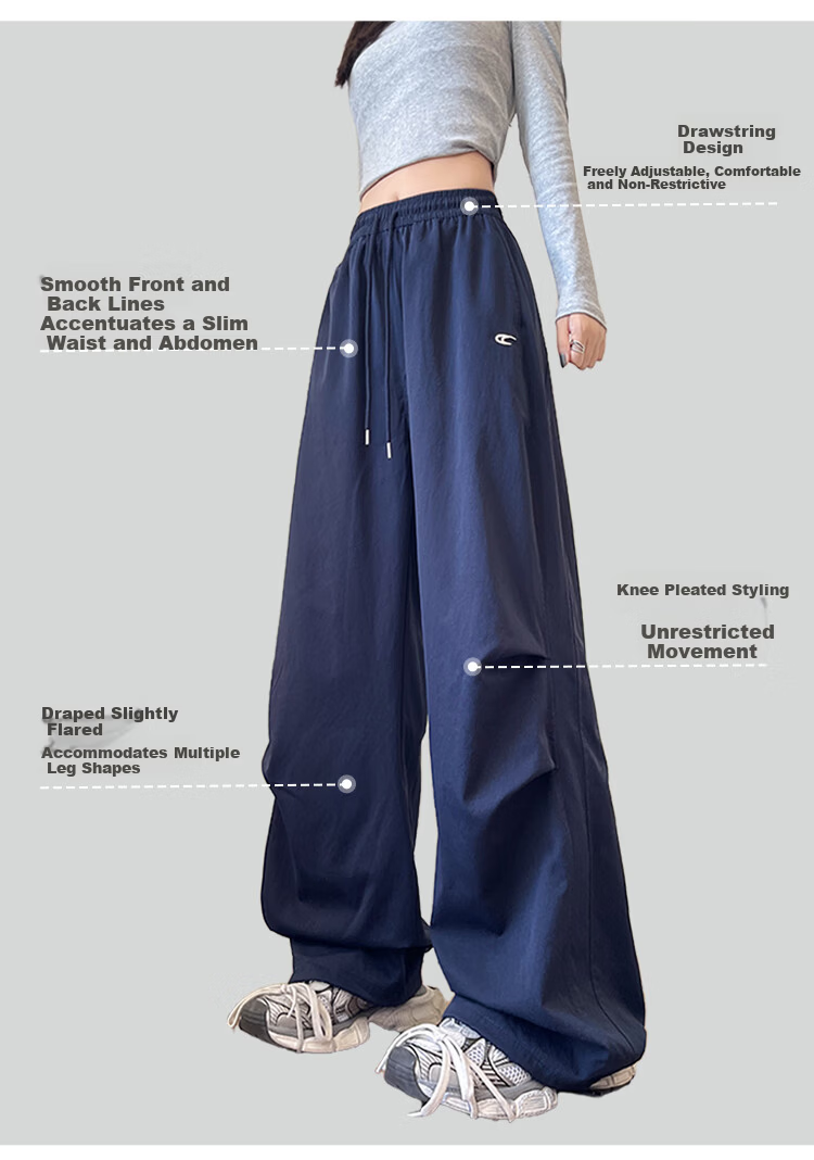 BOPRUIEY Women's Quick-Dry Work Pants 2025 New Autumn Curved Blade Pants American Casual Sports Loose Wide-Leg Pants 4