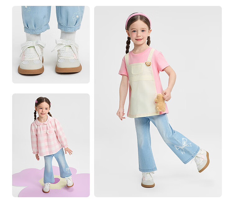 Balabala [balaOne] Kids Casual Shoes Girls Trainer Shoes 2026 Summer Sneakers Sweet Style 12