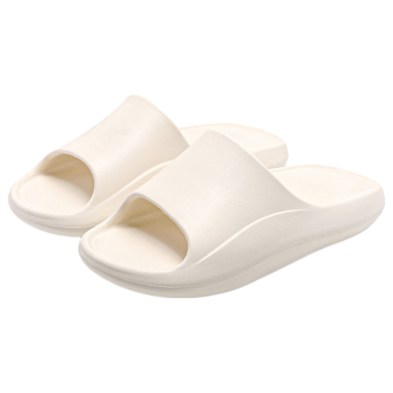MINISO Men's Indoor Home Bathroom Non-Slip EVA Slippers White Antibacterial Size 36-37