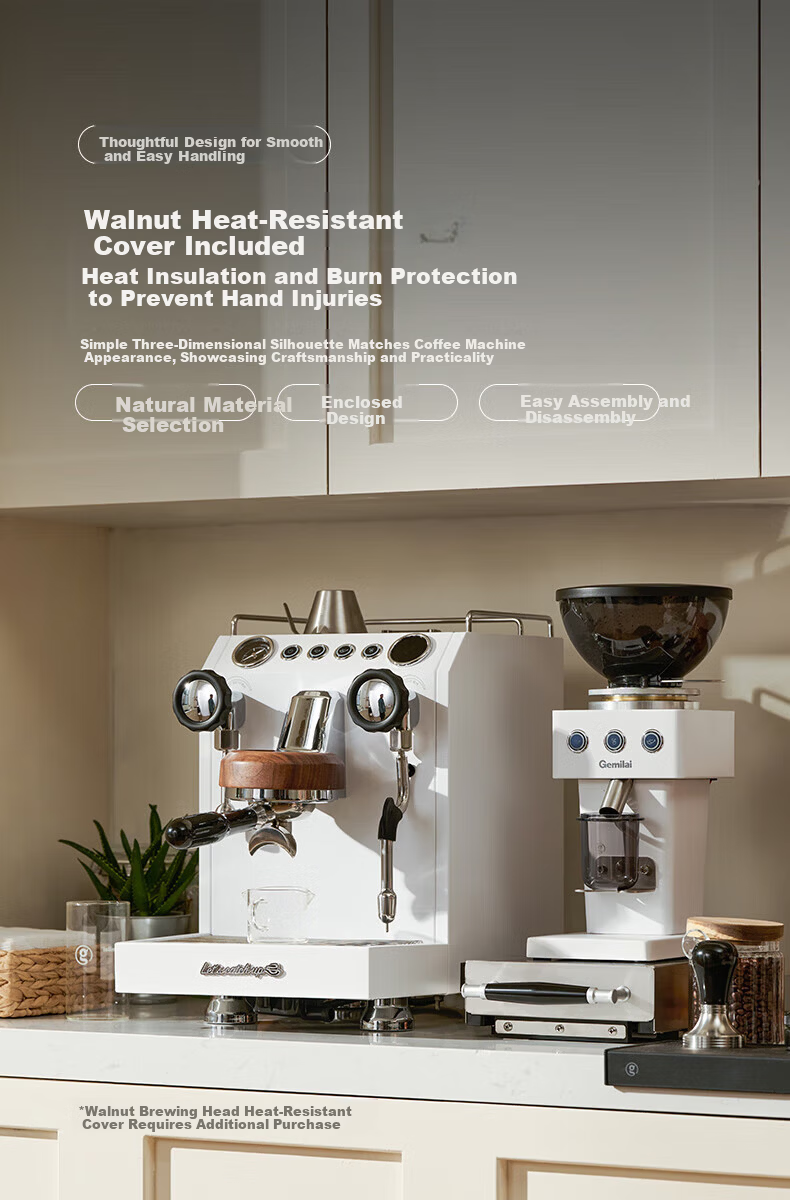 GEMILAI Gemilai 38 Gifts Double Pupil G3145B Coffee Machine Home and Commercial Semi-Automatic Coffee Maker Small Appliance American Espresso 1L Steam Boiler 12