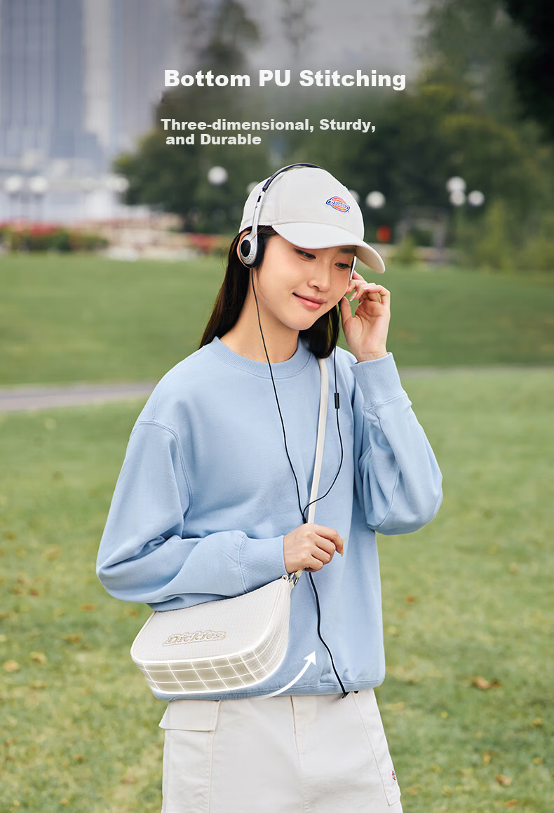 Dickies Classic Casual White Women's Shoulder Crossbody Underarm Bag 7