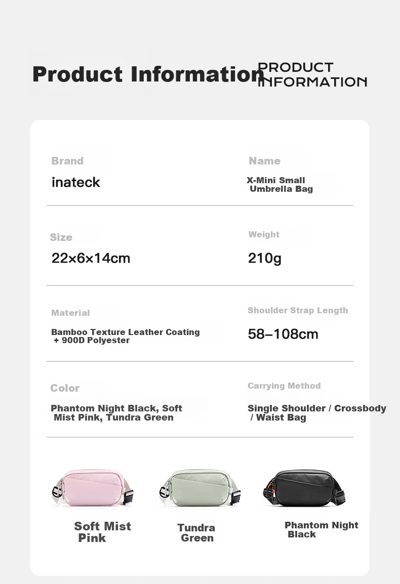 Inateck Women's Lightweight Crossbody Bag Chest Bag Shoulder Bag Student Sports Casual Waist Bag Phone Bag Commuter Small Bag Tundra Green 12