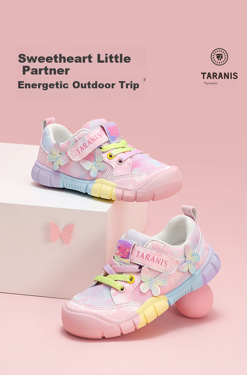 TARANIS Spring Kids Balance Bike Shoes Anti-Collision Sports Shoes Girls Anti-Kick Breathable Casual Shoes Size 32 1