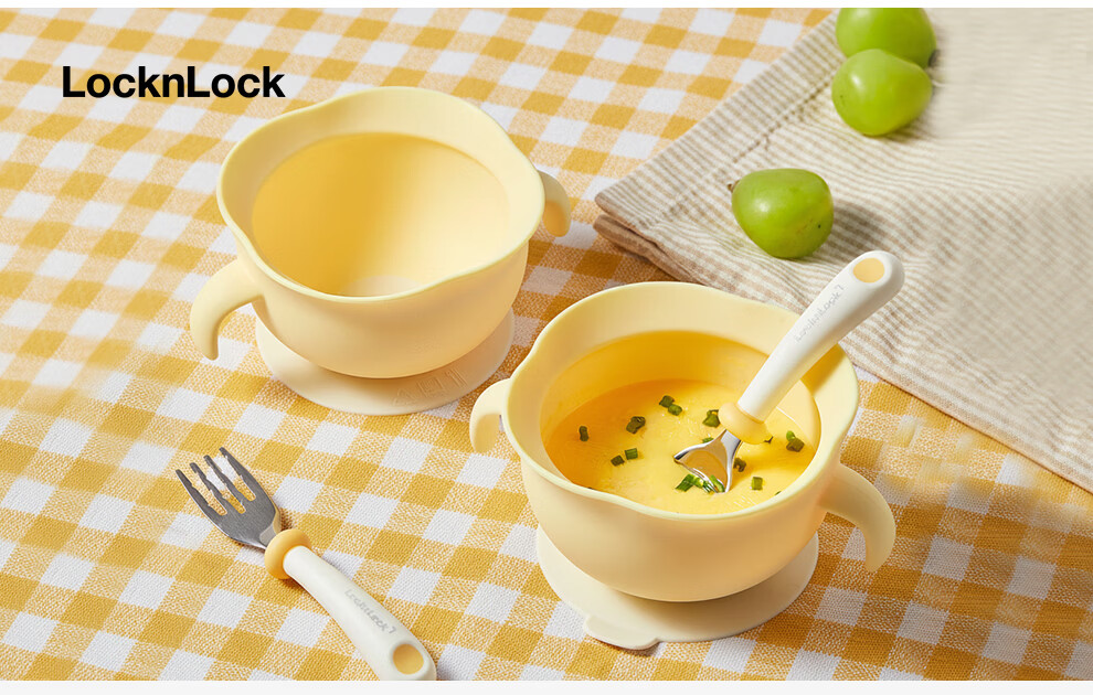 Lock&Lock Baby Feeding Bowl Egg Drop Soup Bowl Self-Feeding Silicone Suction Bowl Toddler Children's Lunch Box 10
