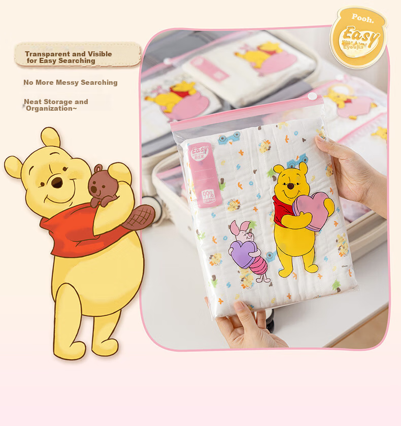 Eyoujia Maternity Storage Bag Antibacterial Baby Clothes Sealed Bag Kids School Clothing Organizer Disney Collaboration 10