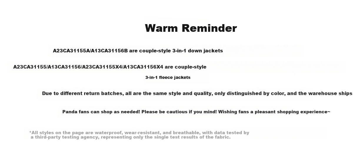 Panda Camel Series Outdoor Three-in-One Waterproof Windproof Thermal Mountaineering Jacket with Down Liner, Men's M 1