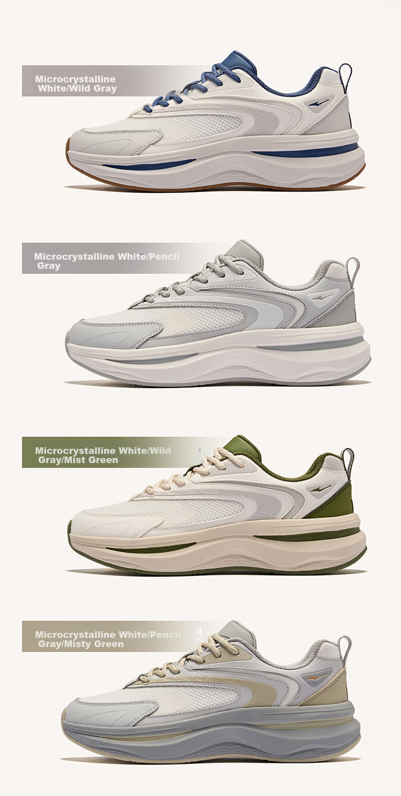 ERKE 2026 New Comfortable Thick-Soled Dad Sneakers Soft Elastic Versatile Casual Shoes Wei Yang 3 11