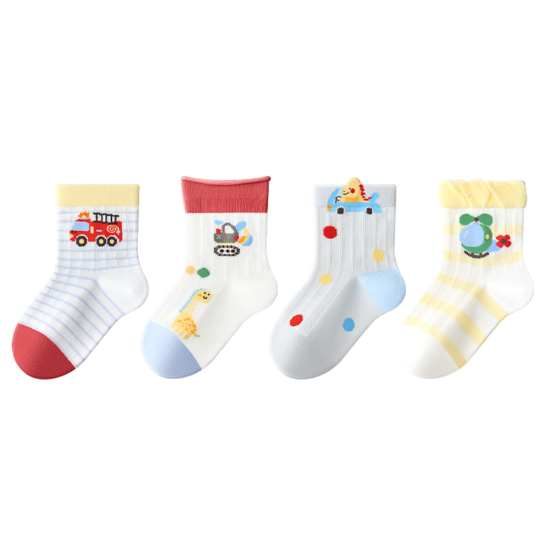 Baby Cotton Socks A-Class Spring Summer Newborn Seamless Non-Binding Mid-Calf Socks for Infants
