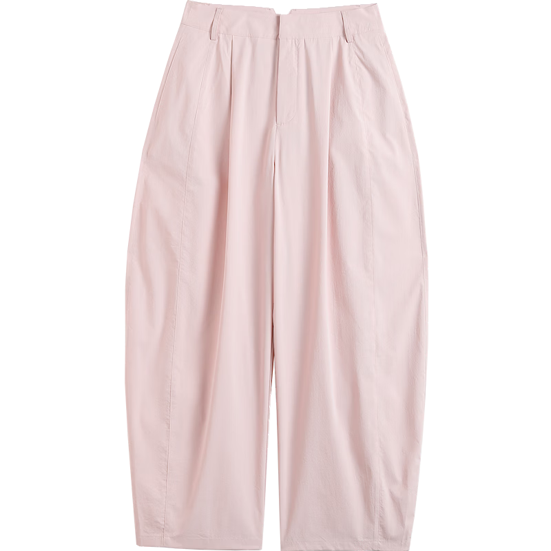 Demana UPF50+ Sun Protection Curved Blade Pants Spring Simple Pleated Loose Slim Casual Pants for Women Premium Feel