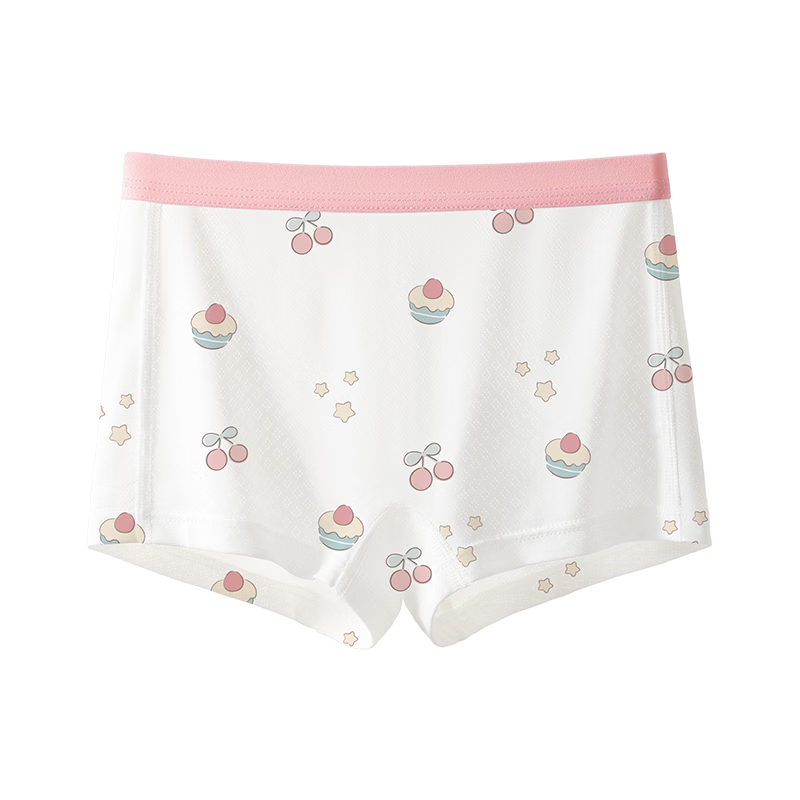 Betis Soft Ice Silk Children's Underwear 5-6 Years Old Girls Summer Cooling Mulberry Silk Boxer Shorts