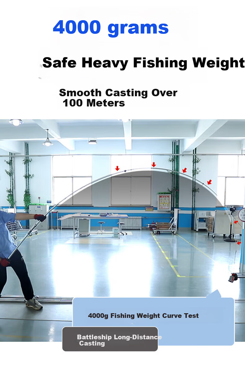GW 3.9m Battleship Long Casting Rod Sea Fishing Rod Super Hard Big Fish Fishing Rod for Silver Carp Giant Casting Rod Fishing Gear 5