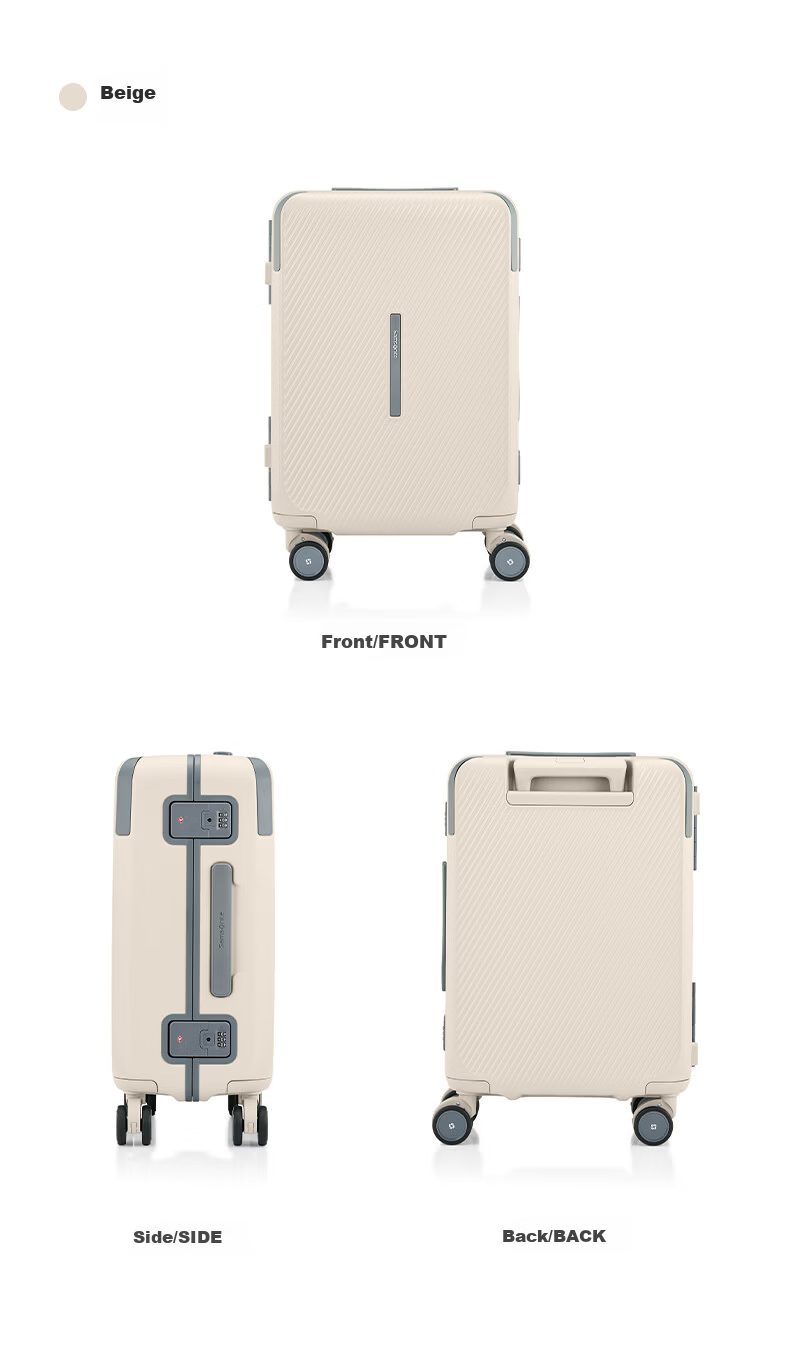 Samsonite 24-Inch Fashionable Large Capacity Business Travel Luggage UO5 Mint Green Checked Suitcase with Trolley and Password Lock 13