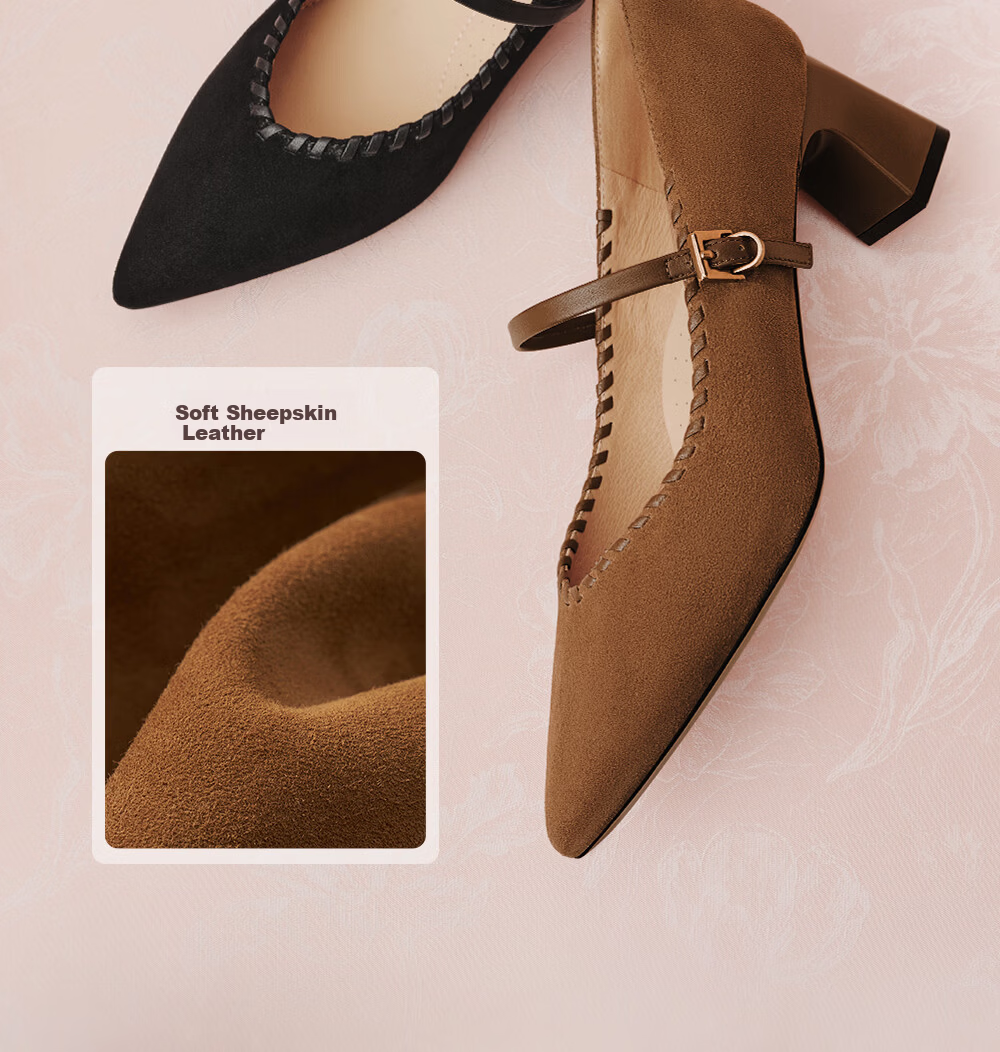 TATA 2026 Spring Mall Style Brown Low-Cut Casual Mary Jane Shoes for Women Size 36 4