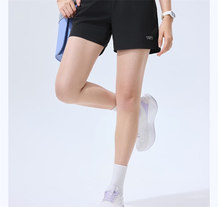 Xtep Women's Summer Breathable Moisture-Wicking Quick-Dry Running Fitness Outdoor Training Cooling Sports Shorts 4