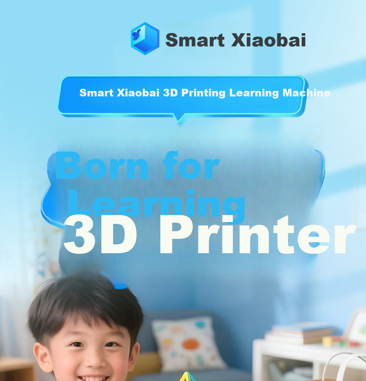 Zhixiaobai Kids 3D Printer Explorer3 Home Learning Small Fully Automatic Leveling High-Speed High-Precision AI Modeling One-Click Printing Cherry Dream Pink Purple 1