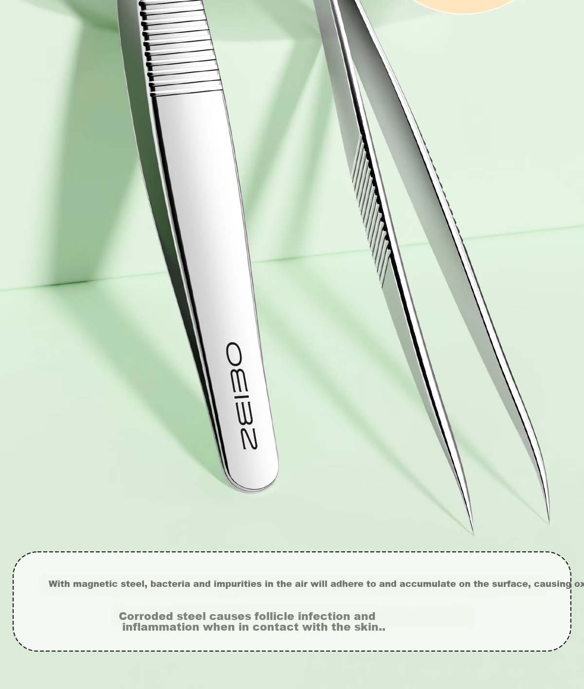 OEIEZ Non-Magnetic Ultra-Fine Comedone Extractor Pimple Tweezer Professional Blackhead Acne Beauty Clamp High-Precision Comedone Tweezer 17