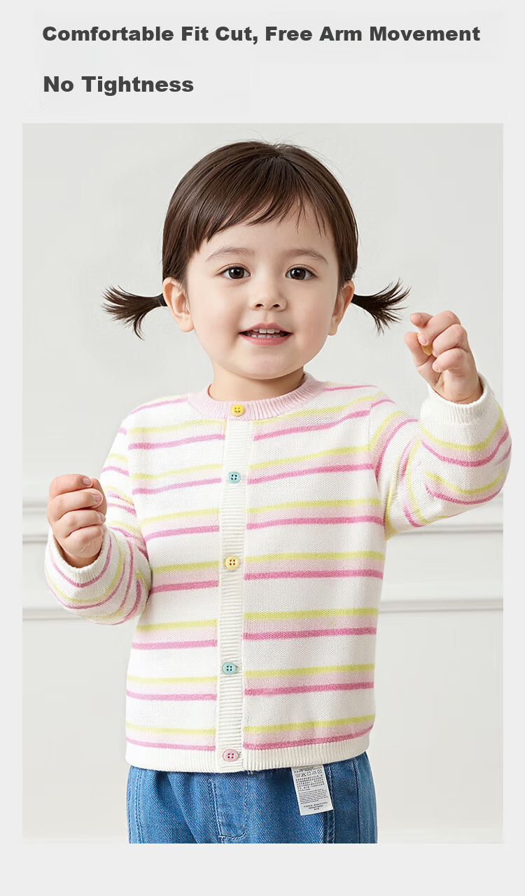 Balabala Kids Sweater Children's Knitwear Boys Girls 2026 New Spring Autumn Soft Skin-friendly Cardigan Pullover 7