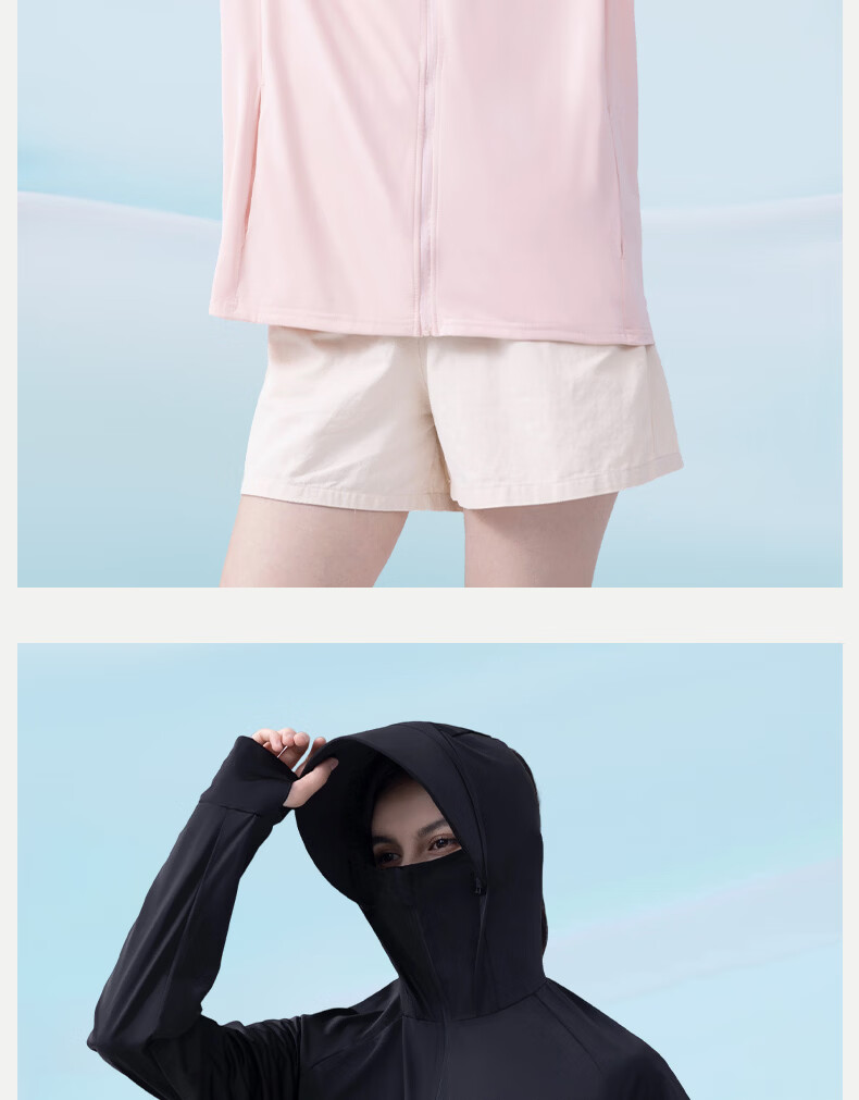 LangSha Women's Sunscreen Jacket Spring Summer Ice Silk Cooling UV Protection Breathable Comfortable Outdoor Skin Jacket 543 6