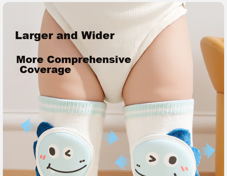 OUYUN Baby Knee Pads Toddler Crawling Anti-Fall Knee and Elbow Protectors Naughty Dinosaur + Cute Penguin 5
