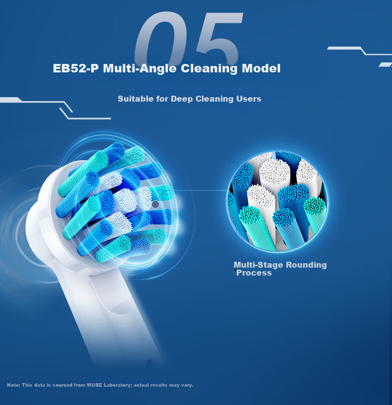 MUBE Compatible Oral-B Braun Electric Toothbrush Heads D12 D16 D100 P2000 P4000 3709 Universal Replacement 7
