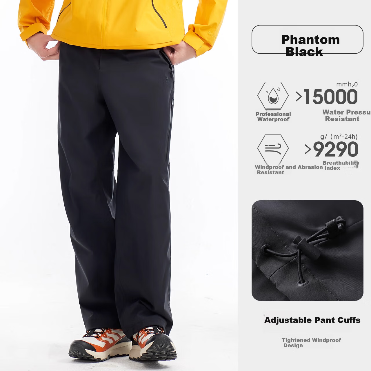 CAMEL Outdoor Softshell Pants for Men and Women, Autumn and Winter Windproof, Waterproof, Breathable, Durable, Tear-Resistant Hiking and Mountaineering Trousers