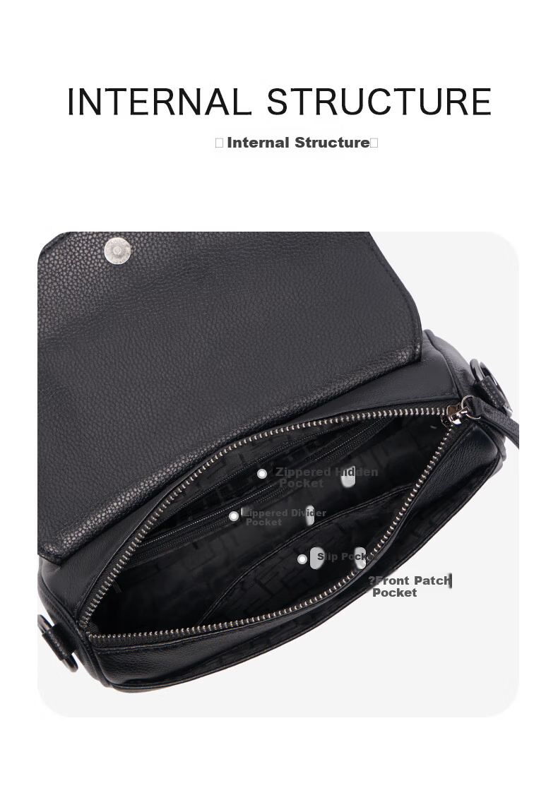AudiJia Genuine Leather Women's Bag 2026 New Middle-aged Mom Small Square Underarm Crossbody Bag Birthday Gift 4