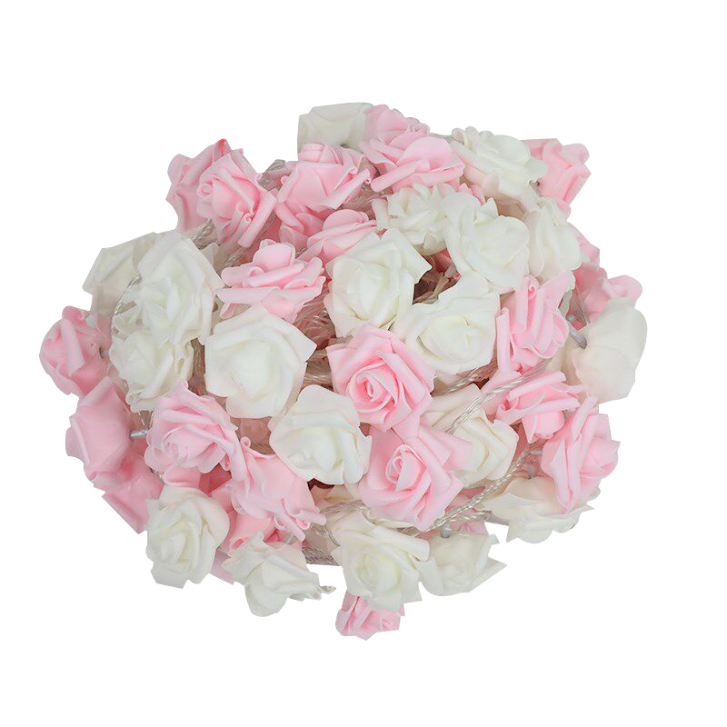 Gongxun Rose Flower Colorful String Lights Surprise Proposal Wedding Room Indoor Decoration Bedroom Atmosphere Scene Setup 20 Lights