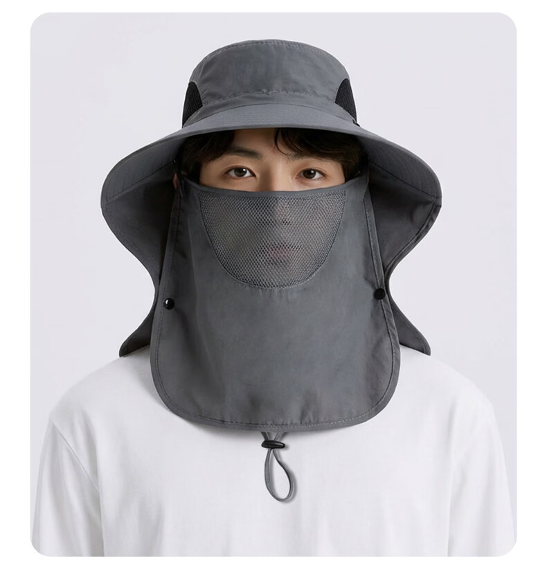 CARTELO Men's Sun Protection Hat UV Protection Outdoor Fishing Bucket Hat Summer Face Cover Sun Hat 14