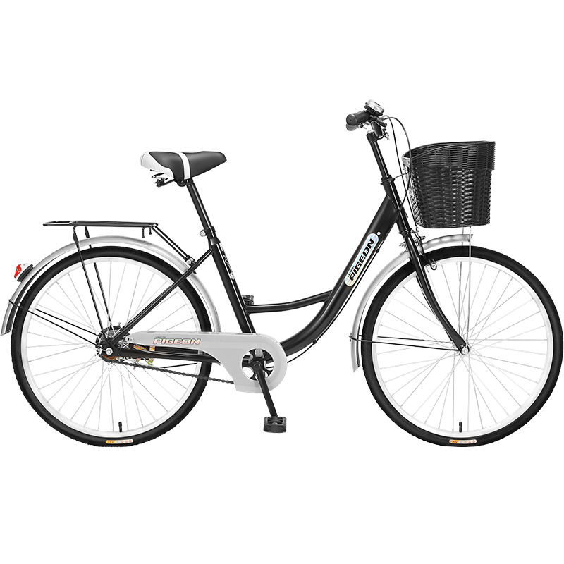 FG FLYING PIGEON City Bicycle, 26-Inch Foldable Frame, for Men And Women, Adults, Students, Teenagers, Commuting, Daily Riding, White