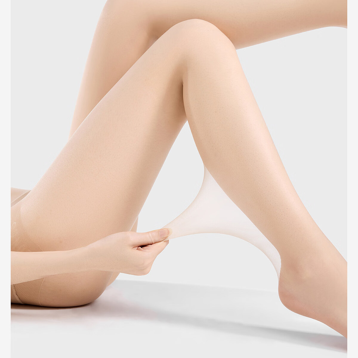 Langsha Summer Ultra-Thin Women's Stockings 2-Pack T-Crotch Sexy Pantyhose Natural Skin Tone Bare-Leg Effect 15