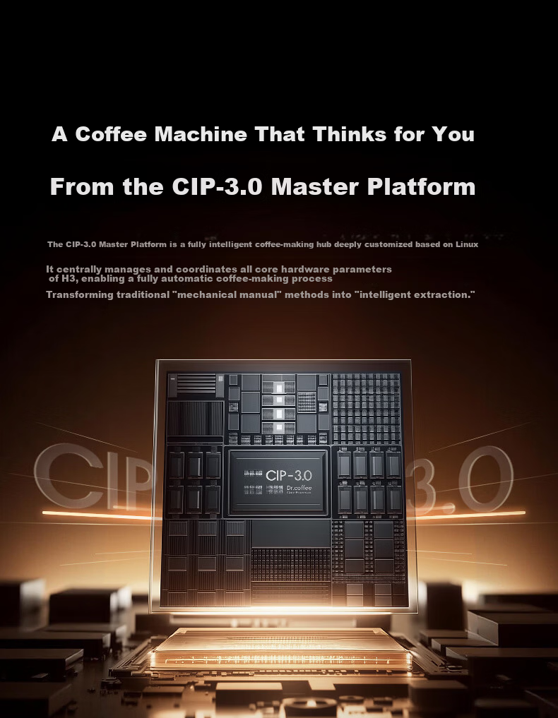 Dr.coffee H3 Black Home Fully Automatic Italian Espresso Coffee Machine Small Integrated Grinder One-Touch True Cold Brew Fresh Coffee Hot and Cold Drinks 4